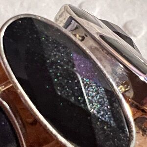 Lia Sofia Collection Lot Necklace Pendent Bracelets Heart Black MOP Silver